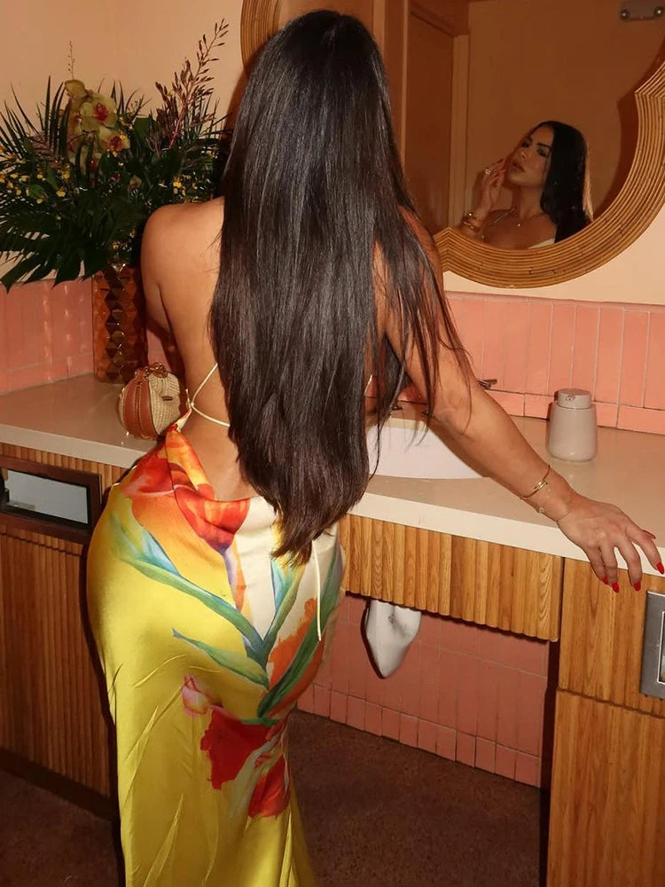 Floral Luxe Backless Dress™
